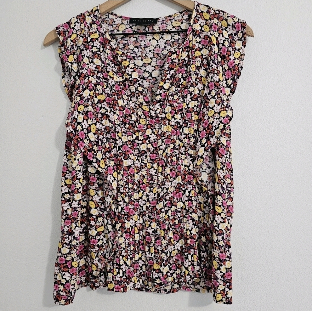 Sanctuary • Pintucked Floral Blouse‎